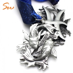 Custom 3D Design High Quality Pisces Medal