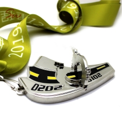 China Manufacture Custom Design Marathon Finisher Medal With Ribbon