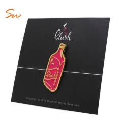 Custom logo China factory hard soft enamel pin badge with backcard