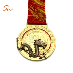 3D Custom Logo Dragon Medallion Award Medal Of Honor