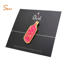 Custom logo China factory hard soft enamel pin badge with backcard