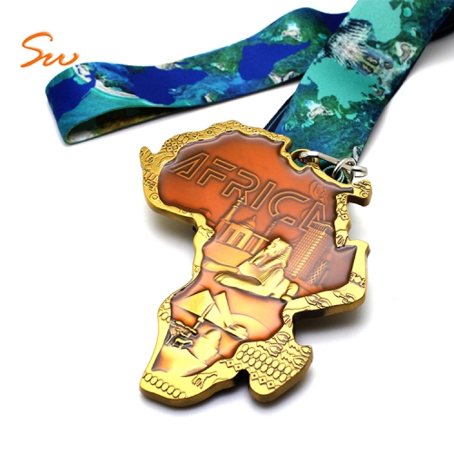 China cheap Custom metal design you own Marathon Running zinc alloy antique gold silver metal award medal with ribbon