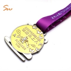 Custom High Quality Metal Finisher Sports Medal Maker With Ribbon