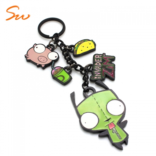 Custom Anime Metal Keyholder Alloy Keychains