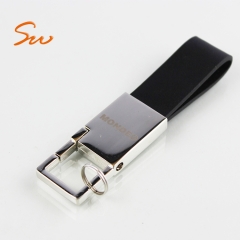 China Shenzhen Manufacturer Made Leather KeyChain With Key Ring