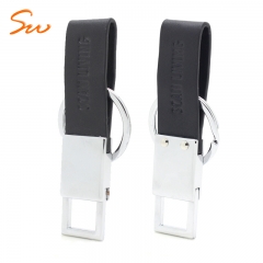 China Shenzhen Manufacturer Made Leather KeyChain With Key Ring