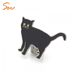 Cute Badge Pin with Anime Cat Shape