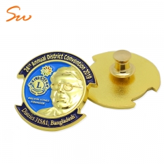 Direct Factory Custom Fashion Golden Plating Enamel Pins Badge Custom Enamel Pin