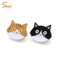 Cute Badge Pin with Anime Cat Shape