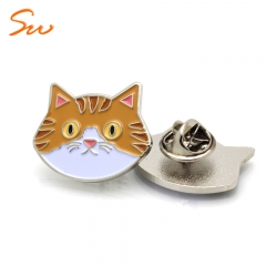 Cute Badge Pin with Anime Cat Shape