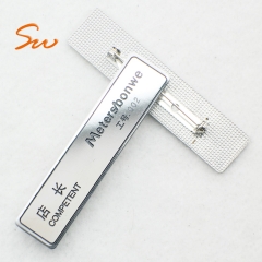 Customized Design Silver Metal Name Badge