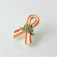 Hot Sale Breast Metal Ribbon Pin