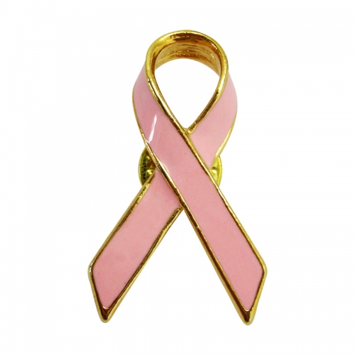 Hot Sale Breast Metal Ribbon Pin