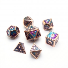 Custom design zinc alloy metal dice DND RPG dice game dice set